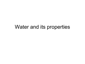 Water and its properties