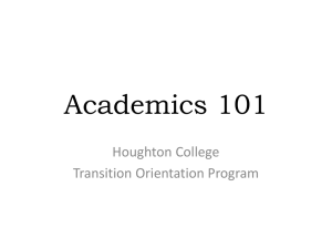 What do you need to know about Academics at Houghton?