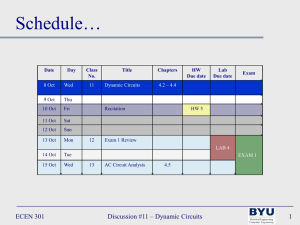 ECEN 301 Lecture #11