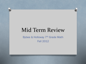 Mid Term Review 2012