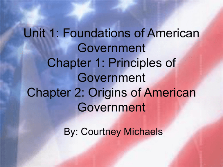 Foundations Of American Government Chapter 1