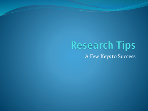 Research Tips