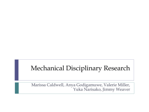 Mechanical Disciplinary Research