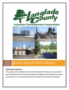 2013 annual report - Langlade County Economic Development