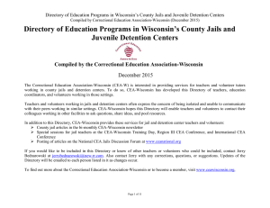 Directory of Education Programs in Wisconsin's County Jails and