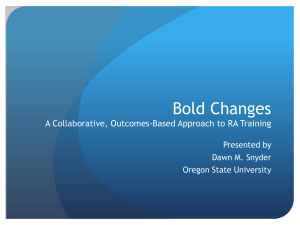 Bold Changes A Collaborative, Outcomes-Based