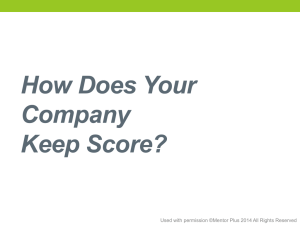 How Does Your Company Keep Score?