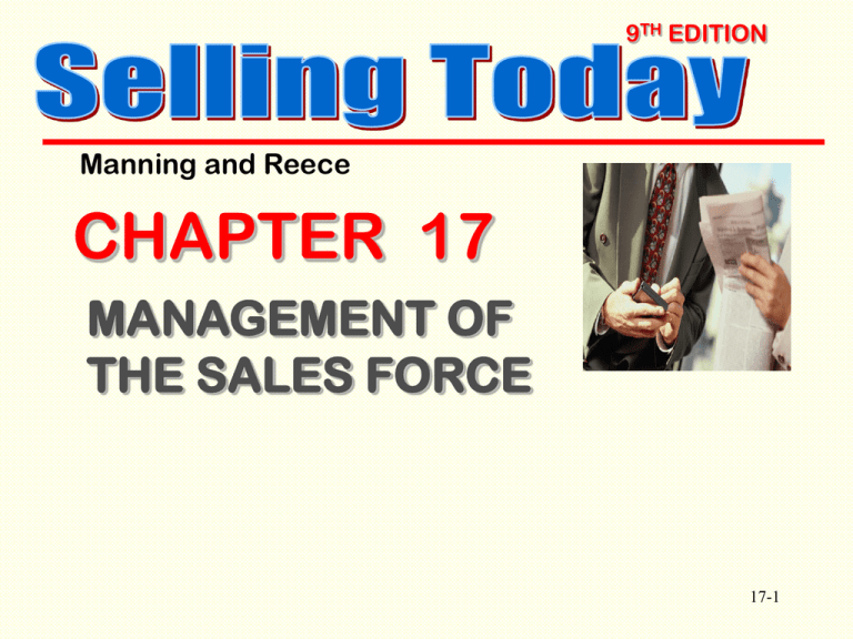 management-of-the-sales-force-selling-today