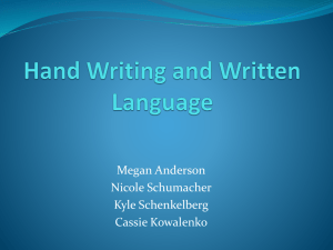 Hand Writing and Written Language