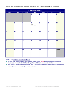 2014 Calendar Year