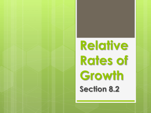 Relative Rates of Growth
