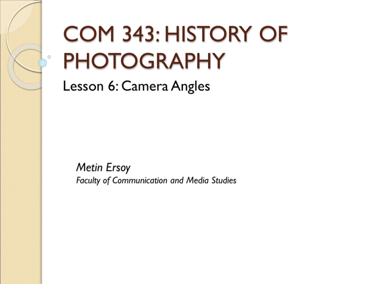 Lesson 6 Camera Angles
