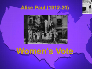 Alice Paul (1912-20) - Womans Vote