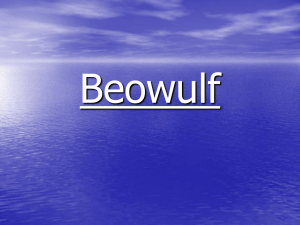 Beowulf Introduction PowerPoint in class 9/22 or 9/23
