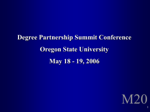 Macomb to Oakland - Oregon State University