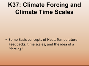 Climate Forcings and Climate Time Scales