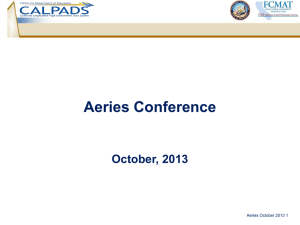 Aeries Conference October, 2013