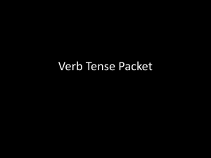 Verbs tense Packet