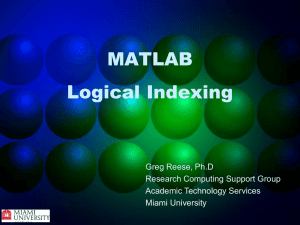 logical indexing - Miami University