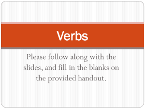 Verbs intro powerpoint