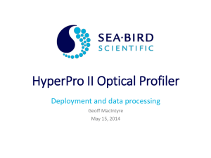 HyperPro II Optical Profiler - Sea