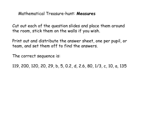 Treasure Hunt - Grade 4 Common Core Math