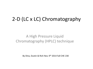 2-D (LC x LC) Chromatography Methods