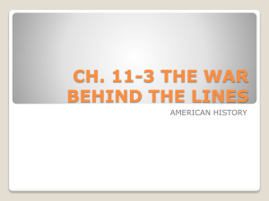 Ch 11-3 The War behind the Lines