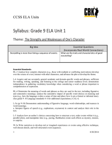 ELA Grade 9 Unit 1 syllabus