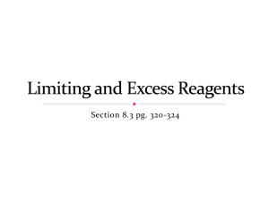 Limiting and Excess Reagents