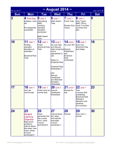 August Calendar 2014