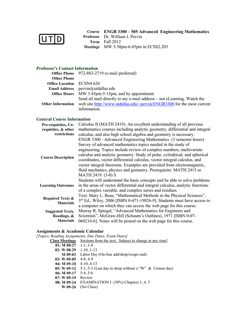 Utdallas Academic Calendar Printable Template Calendar