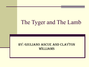 The Tyger and The Lamb - Mrs. O's Brit Lit Webpage