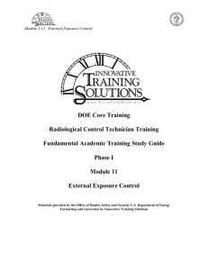 Module 11: External Exposure Control