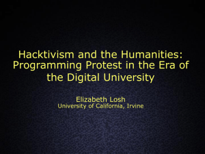 Hacktivism and the Humanities