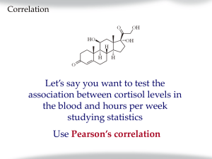Pearson's correlation