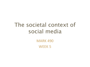 The societal context of social media