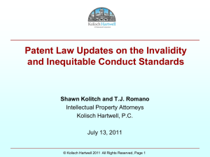 Patent Law Updates on the Invalidity and