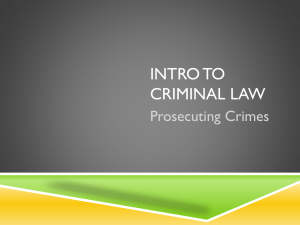 Intro to Criminal Law