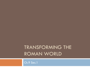 Transforming the roman world