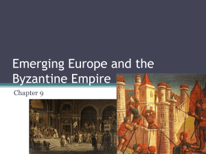 Emerging Europe and the Byzantine Empire