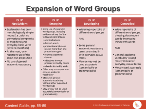 Expansion of word groups