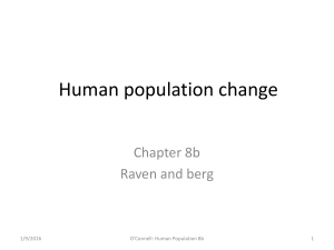 Human population change