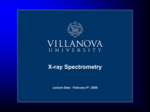 X-ray Spectrometry - Villanova University