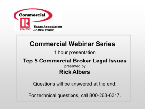 Top 5 Commercial Broker Legal Issues