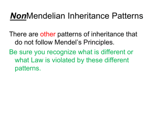 NonMendelian Inheritance Patterns