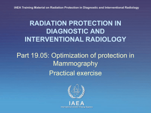 19. Optimization of protection in mammography: Part 5