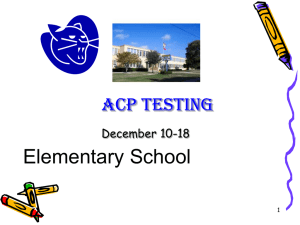ACP/Exam Week Information
