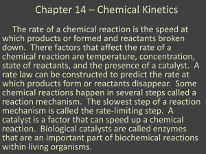 Chapter 14 - Chemical Kinetics