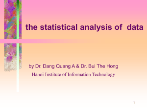 the statistical analysis of data - UBC Department of Computer Science